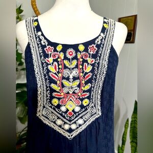 🛍️Maeve 100% Cotton embroidered sleeveless dress Size 4 photo #2 is true color